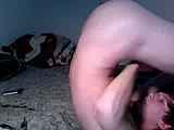 twink jerks it on his neck webcam